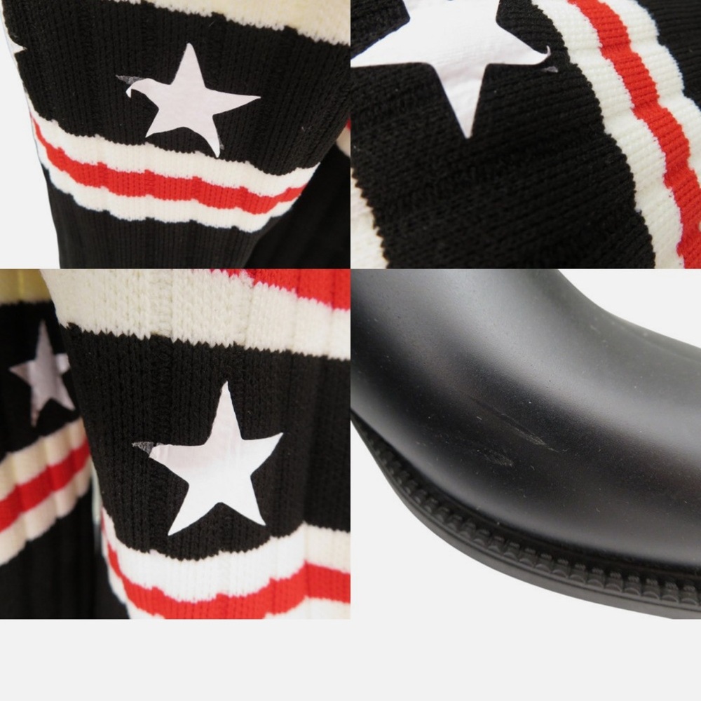 Givenchy Knit Rubber Storm Over The knee Star Patterned Boots - Picture 8 of 11